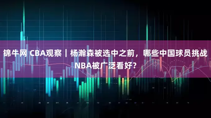 锦牛网 CBA观察｜杨瀚森被选中之前，哪些中国球员挑战NBA被广泛看好？