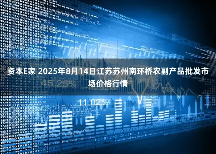 资本E家 2025年8月14日江苏苏州南环桥农副产品批发市场价格行情