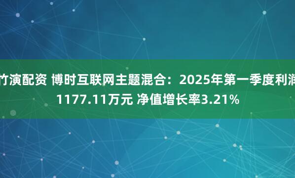 竹演配资 博时互联网主题混合：2025年第一季度利润1177.11万元 净值增长率3.21%